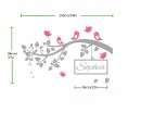 Branch with Birds Leaves Customized Name Nursery Customized Stickers